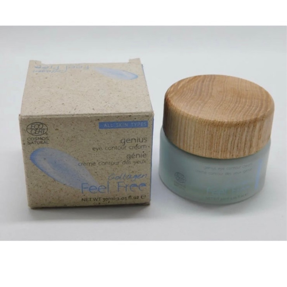 FEEL FREE Collagen GENIUS Eye Contour Cream 1.01oz NEW/Box #BX85 Cosmos Natural